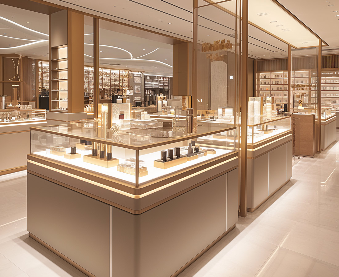 Stand de exposição de cosméticos