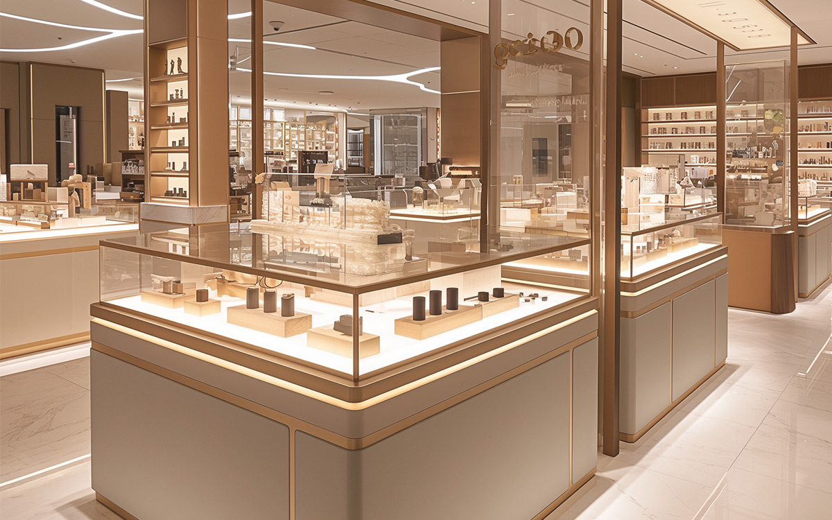 Stand de exposição de cosméticos